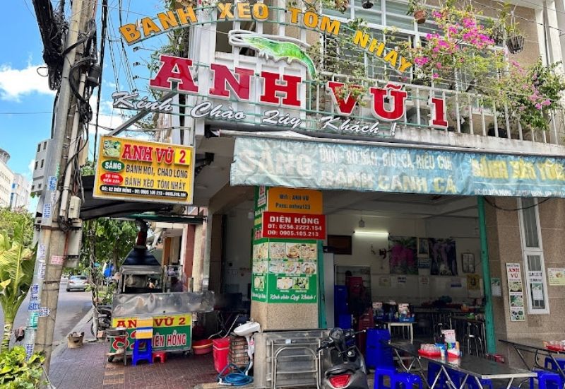 Bánh xèo Anh Vũ cũng là một tên tuổi lớn ở Diên Hồng